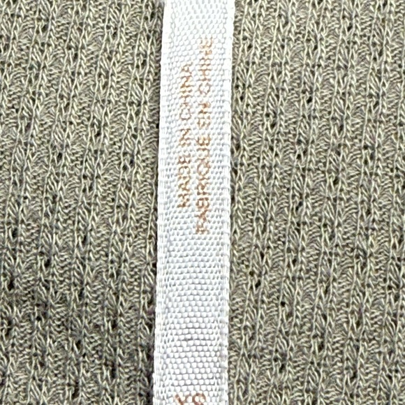 Free People Woman’s Cuff Thermal Long Sleeve Classic Top Sz XS Grey/Brown - Picture 7 of 8